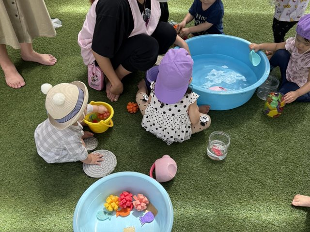 水遊びの様子